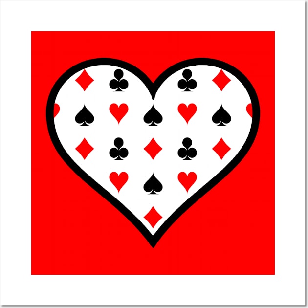 Playing Card Suit Heart Wall Art by bumblefuzzies